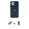 MARSİLYAN™- iPhone 12 Pro Max Kılıf Ahenk Klasik - Siyah Joko Magic 5D Hayalet Cam + Metal Kamera Lens Koruma Cam - KI