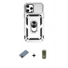 MARSİLYAN™- iPhone 12 Pro Max Kılıf Ahenk Klasik - Siyah Joko Magic 5D Hayalet Cam + Metal Kamera Lens Koruma Cam - KI