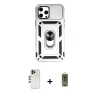 MARSİLYAN™- iPhone 12 Pro Max Kılıf Ahenk Klasik - Siyah Joko Magic 5D Hayalet Cam + Shine Kamera Lens - GD