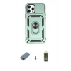 MARSİLYAN™- iPhone 12 Pro Max Kılıf Ahenk Klasik - Siyah Joko Magic 5D Hayalet Cam + Shine Kamera Lens Koruma Cam - SH