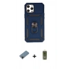 MARSİLYAN™- iPhone 12 Pro Max Kılıf Ahenk Klasik - Siyah Joko Magic 5D Hayalet Cam + Shine Kamera Lens Koruma Cam - SH