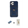 MARSİLYAN™- iPhone 12 Pro Max Kılıf Ahenk Klasik - Siyah Mat Seramik Nano Ekran Koruyucu + Shine Kamera Lens Koruma Cam - GD