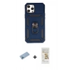 MARSİLYAN™- iPhone 12 Pro Max Kılıf Ahenk Klasik - Siyah Mat Seramik Nano Ekran Koruyucu + Shine Kamera Lens Koruma Cam - MI
