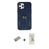 MARSİLYAN™- iPhone 12 Pro Max Kılıf Ahenk Klasik - Siyah Mat Seramik Nano Ekran Koruyucu + Shine Kamera Lens Koruma Cam - SABE