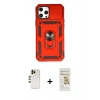 MARSİLYAN™- iPhone 12 Pro Max Kılıf Ahenk Klasik - Siyah Mat Seramik Nano Ekran Koruyucu + Shine Kamera Lens - GD