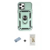 MARSİLYAN™- iPhone 12 Pro Max Kılıf Ahenk Klasik - Siyah Mat Seramik Nano Ekran Koruyucu + Shine Kamera Lens Koruma Cam - MI