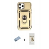 MARSİLYAN™- iPhone 12 Pro Max Kılıf Ahenk Klasik - Siyah Mat Seramik Nano Ekran Koruyucu + Shine Kamera Lens Koruma Cam - MI