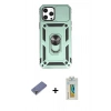 MARSİLYAN™- iPhone 12 Pro Max Kılıf Ahenk Klasik - Siyah Polymer Nano Ekran Koruyucu + Metal Kamera Lens Koruma Cam - GD