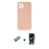 MARSİLYAN™- iPhone 12 Pro Max Kılıf Ahenk Serisi - Şeffaf 360 Full Body Arka Koruyucu + Shine Kamera Lens Koruma Cam - GI