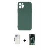 MARSİLYAN™- iPhone 12 Pro Max Kılıf Ahenk Serisi - Şeffaf 360 Full Body Arka Koruyucu + Shine Kamera Lens - LT