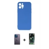 MARSİLYAN™- iPhone 12 Pro Max Kılıf Ahenk Serisi - Şeffaf 360 Full Body Arka Koruyucu + Neon Fosforlu Kamera Lens - MI
