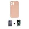 MARSİLYAN™- iPhone 12 Pro Max Kılıf Ahenk Serisi - Şeffaf 360 Full Body Arka Koruyucu + Neon Fosforlu Kamera Lens - MI