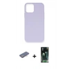 MARSİLYAN™- iPhone 12 Pro Max Kılıf Ahenk Serisi - Şeffaf 360 Full Body Arka Koruyucu + Renkli Kamera Lens Koruma Cam - MI