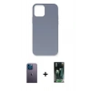 MARSİLYAN™- iPhone 12 Pro Max Kılıf Ahenk Serisi - Şeffaf 360 Full Body Arka Koruyucu + Neon Fosforlu Kamera Lens - MI