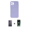 MARSİLYAN™- iPhone 12 Pro Max Kılıf Ahenk Serisi - Şeffaf 360 Full Body Arka Koruyucu + Neon Fosforlu Kamera Lens - BZ