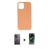 MARSİLYAN™- iPhone 12 Pro Max Kılıf Ahenk Serisi - Şeffaf 360 Full Body Arka Koruyucu + Neon Fosforlu Kamera Lens - SI