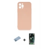 MARSİLYAN™- iPhone 12 Pro Max Kılıf Ahenk Serisi - Şeffaf 360 Full Body Arka Koruyucu + Shine Kamera Lens Koruma Cam - MI