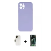 MARSİLYAN™- iPhone 12 Pro Max Kılıf Ahenk Serisi - Şeffaf 360 Full Body Arka Koruyucu + Shine Kamera Lens - GD