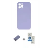 MARSİLYAN™- iPhone 12 Pro Max Kılıf Ahenk Serisi - Şeffaf Royal Nano Ekran Koruyucu + Metal Kamera Lens Koruma Cam - GD