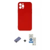 MARSİLYAN™- iPhone 12 Pro Max Kılıf Ahenk Serisi - Şeffaf Royal Nano Ekran Koruyucu + Metal Kamera Lens Koruma Cam - GD