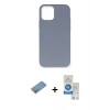 MARSİLYAN™- iPhone 12 Pro Max Kılıf Ahenk Serisi - Şeffaf Royal Nano Ekran Koruyucu + Gümüş Shine Kamera Lens Koruma Cam
