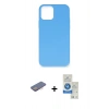 MARSİLYAN™- iPhone 12 Pro Max Kılıf Ahenk Serisi - Şeffaf Royal Nano Ekran Koruyucu + Pembe Renkli Kamera Lens Koruma Cam