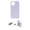 MARSİLYAN™- iPhone 12 Pro Max Kılıf Ahenk Serisi - Şeffaf Royal Nano Ekran Koruyucu + Pembe Renkli Kamera Lens Koruma Cam