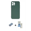 MARSİLYAN™- iPhone 12 Pro Max Kılıf Ahenk Serisi - Şeffaf Royal Nano Ekran Koruyucu + Shine Kamera Lens Koruma Cam - PE