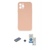 MARSİLYAN™- iPhone 12 Pro Max Kılıf Ahenk Serisi - Şeffaf Royal Nano Ekran Koruyucu + Renkli Kamera Lens Koruma Cam - SI