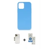 MARSİLYAN™- iPhone 12 Pro Max Kılıf Ahenk Serisi - Şeffaf Royal Nano Ekran Koruyucu + Shine Kamera Lens - GD