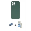 MARSİLYAN™- iPhone 12 Pro Max Kılıf Ahenk Serisi - Şeffaf Royal Nano Ekran Koruyucu + Shine Kamera Lens Koruma Cam - GD