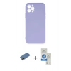 MARSİLYAN™- iPhone 12 Pro Max Kılıf Ahenk Serisi - Şeffaf Royal Nano Ekran Koruyucu + Shine Kamera Lens Koruma Cam - GD
