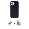MARSİLYAN™- iPhone 12 Pro Max Kılıf Ahenk Serisi - Şeffaf Royal Nano Ekran Koruyucu + Shine Kamera Lens Koruma Cam - GI
