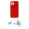 MARSİLYAN™- iPhone 12 Pro Max Kılıf Ahenk Serisi - Şeffaf Royal Nano Ekran Koruyucu + Shine Kamera Lens Koruma Cam - MI