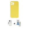 MARSİLYAN™- iPhone 12 Pro Max Kılıf Ahenk Serisi - Şeffaf Royal Nano Ekran Koruyucu + Shine Kamera Lens - LT