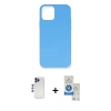 MARSİLYAN™- iPhone 12 Pro Max Kılıf Ahenk Serisi - Şeffaf Royal Nano Ekran Koruyucu + Shine Kamera Lens - LT