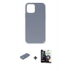 MARSİLYAN™- iPhone 12 Pro Max Kılıf Ahenk Serisi - Şeffaf Temperli Cam Ekran Koruyucu + Renkli Kamera Lens Koruma Cam - YL