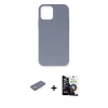 MARSİLYAN™- iPhone 12 Pro Max Kılıf Ahenk Serisi - Şeffaf Temperli Cam Ekran Koruyucu + Sarı Renkli Kamera Lens Koruma Cam