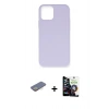 MARSİLYAN™- iPhone 12 Pro Max Kılıf Ahenk Serisi - Şeffaf Temperli Cam Ekran Koruyucu + Sarı Renkli Kamera Lens Koruma Cam