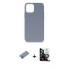 MARSİLYAN™- iPhone 12 Pro Max Kılıf Ahenk Serisi - Şeffaf Temperli Cam Ekran Koruyucu + Shine Kamera Lens Koruma Cam - PE