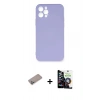 MARSİLYAN™- iPhone 12 Pro Max Kılıf Ahenk Serisi - Şeffaf Temperli Cam Ekran Koruyucu + Shine Kamera Lens Koruma Cam - SABE