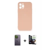 MARSİLYAN™- iPhone 12 Pro Max Kılıf Ahenk Serisi - Şeffaf Temperli Cam Ekran Koruyucu + Neon Fosforlu Kamera Lens - YL