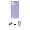 MARSİLYAN™- iPhone 12 Pro Max Kılıf Ahenk Serisi - Şeffaf Uv Polymer Nano Ekran Koruyucu + Shine Kamera Lens Koruma Cam - GD