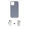 MARSİLYAN™- iPhone 12 Pro Max Kılıf Ahenk Serisi - Şeffaf Uv Polymer Nano Ekran Koruyucu + Shine Kamera Lens - LT
