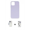 MARSİLYAN™- iPhone 12 Pro Max Kılıf Ahenk Serisi - Şeffaf Uv Polymer Nano Ekran Koruyucu + Shine Kamera Lens - LT