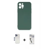 MARSİLYAN™- iPhone 12 Pro Max Kılıf Ahenk Serisi - Şeffaf Uv Polymer Nano Ekran Koruyucu + Shine Kamera Lens - LT