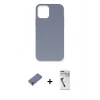 MARSİLYAN™- iPhone 12 Pro Max Kılıf Ahenk Serisi - Şeffaf Uv Polymer Nano Ekran Koruyucu + Metal Kamera Lens Koruma Cam - GD