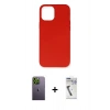 MARSİLYAN™- iPhone 12 Pro Max Kılıf Ahenk Serisi - Şeffaf Uv Polymer Nano Ekran Koruyucu + Neon Fosforlu Kamera Lens - YL