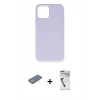 MARSİLYAN™- iPhone 12 Pro Max Kılıf Ahenk Serisi - Şeffaf Uv Polymer Nano Ekran Koruyucu + Renkli Kamera Lens Koruma Cam - SI