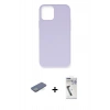 MARSİLYAN™- iPhone 12 Pro Max Kılıf Ahenk Serisi - Şeffaf Uv Polymer Nano Ekran Koruyucu + Renkli Kamera Lens Koruma Cam - YL